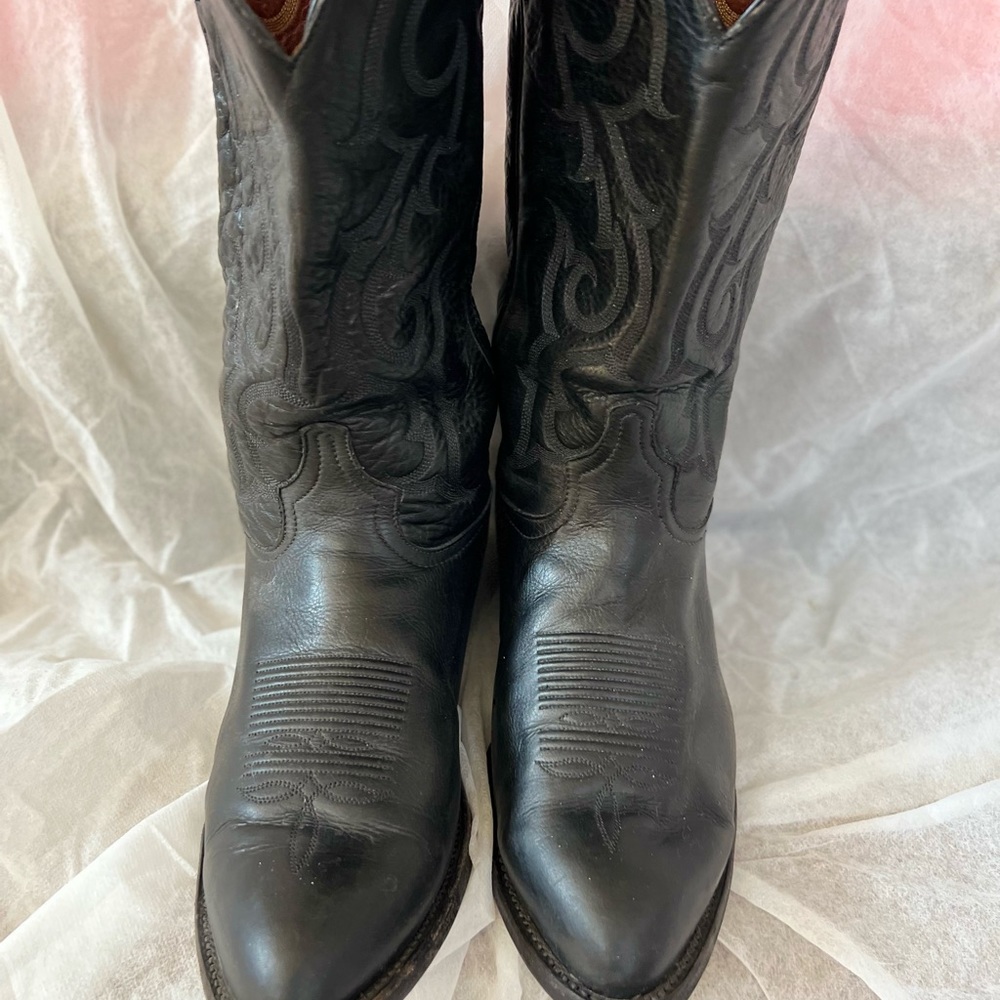 Tony Lama, size 12D, Black Leather boots. Make a reasonable offer